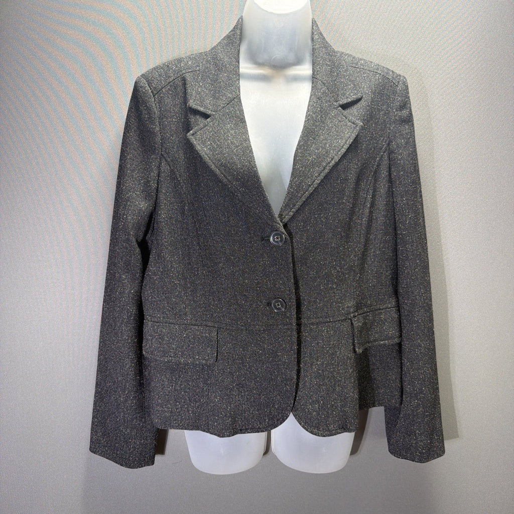 Rafaella Sz 14 2 Button Professional Career Blazer Gray Women Stretch