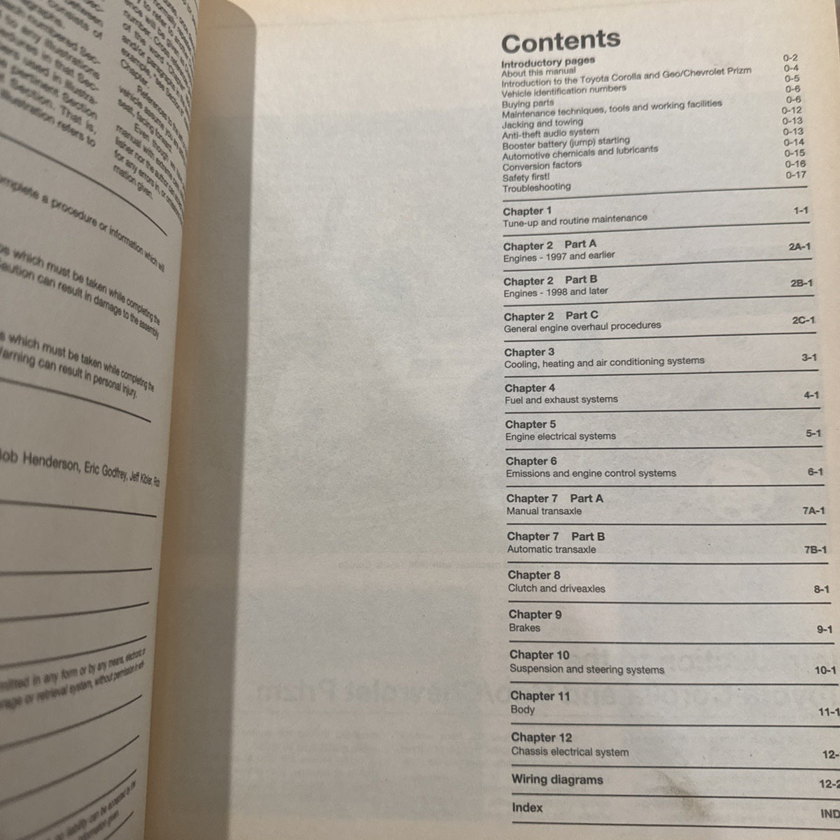 HAYNES Toyota Corolla & Geo Chevrolet Prizm 93-02 Repair Manual 92036