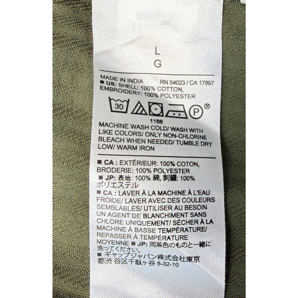 Banana Republic Women's Green Flutter Sleeve Blouse Boho Whimsy Lagenlook L