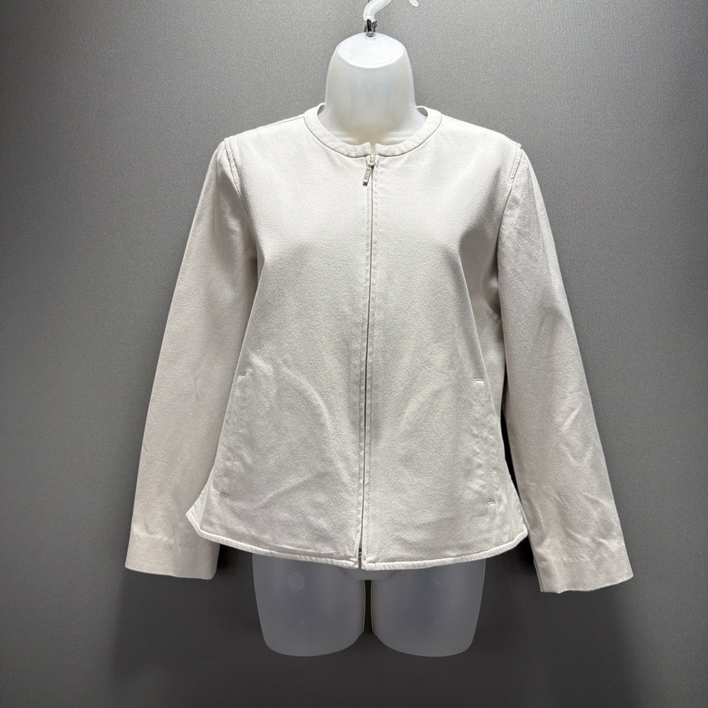 Eddie Bauer Womens Casual Taupe Jacket And Pants 2 Piece Outfits Set Size M Pet