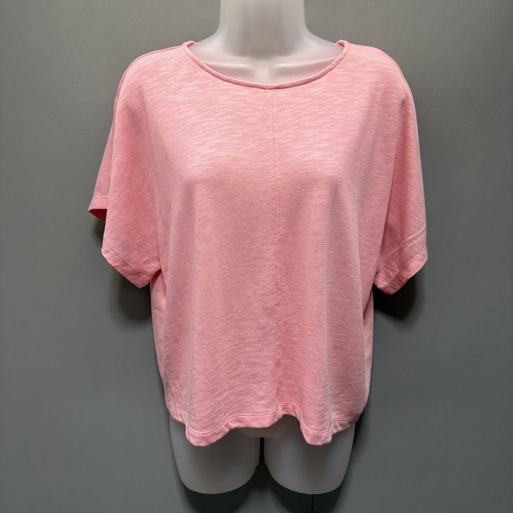 Ann Taylor Loft Top Womens XS Pink Knit Oversized Casual Shirt