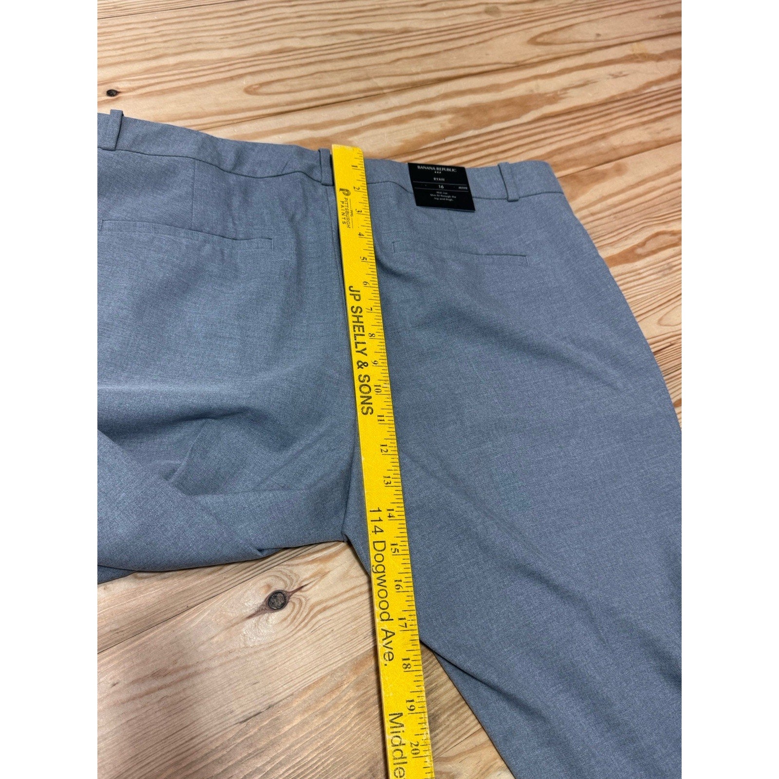 Banana Republic The Ryan Fit Dress Gray Mid Rise Slim Fit Women’s Size 16P NWT