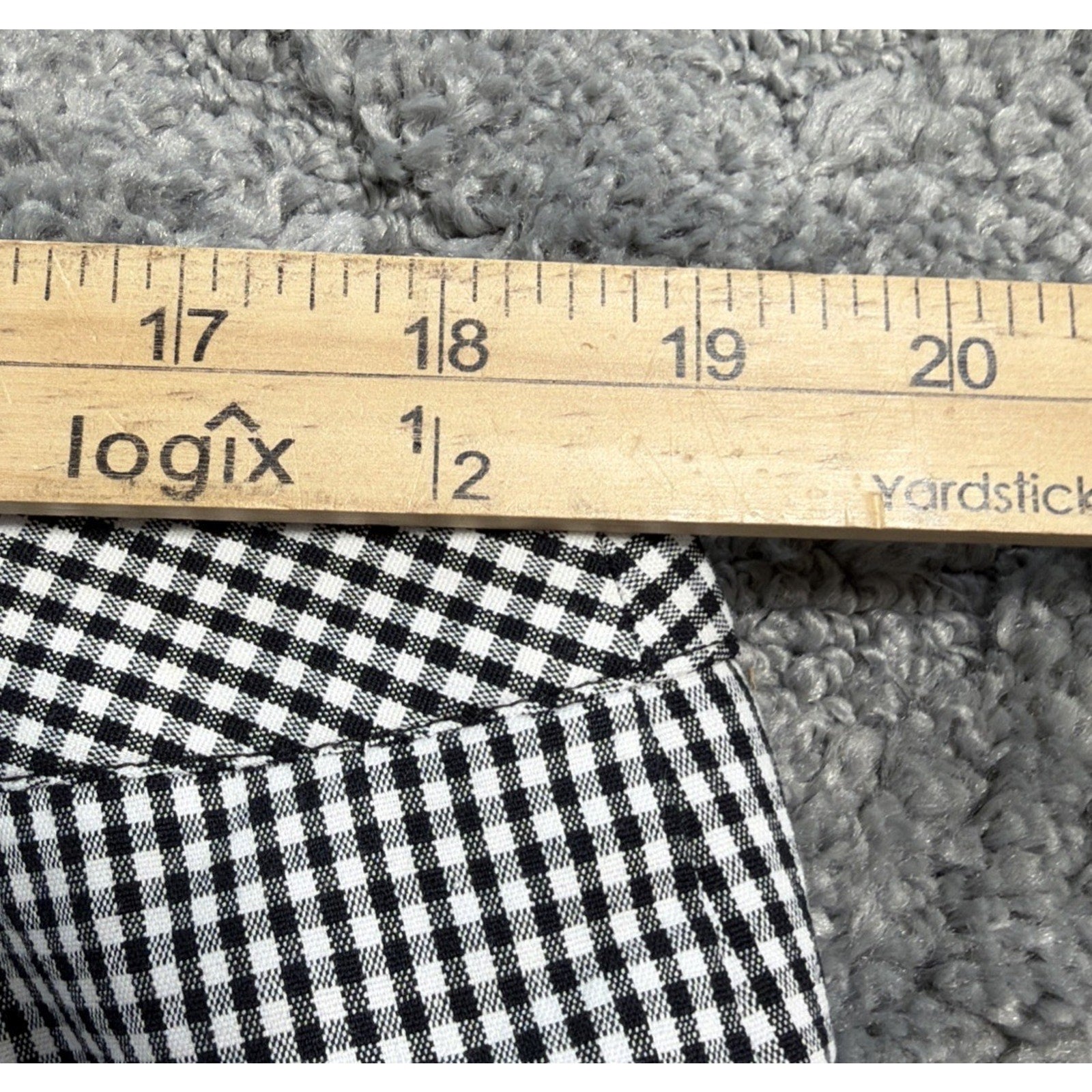 R-Q-T Women's Relaxed Capris SZ 16 Black & White Checkered New With Tags