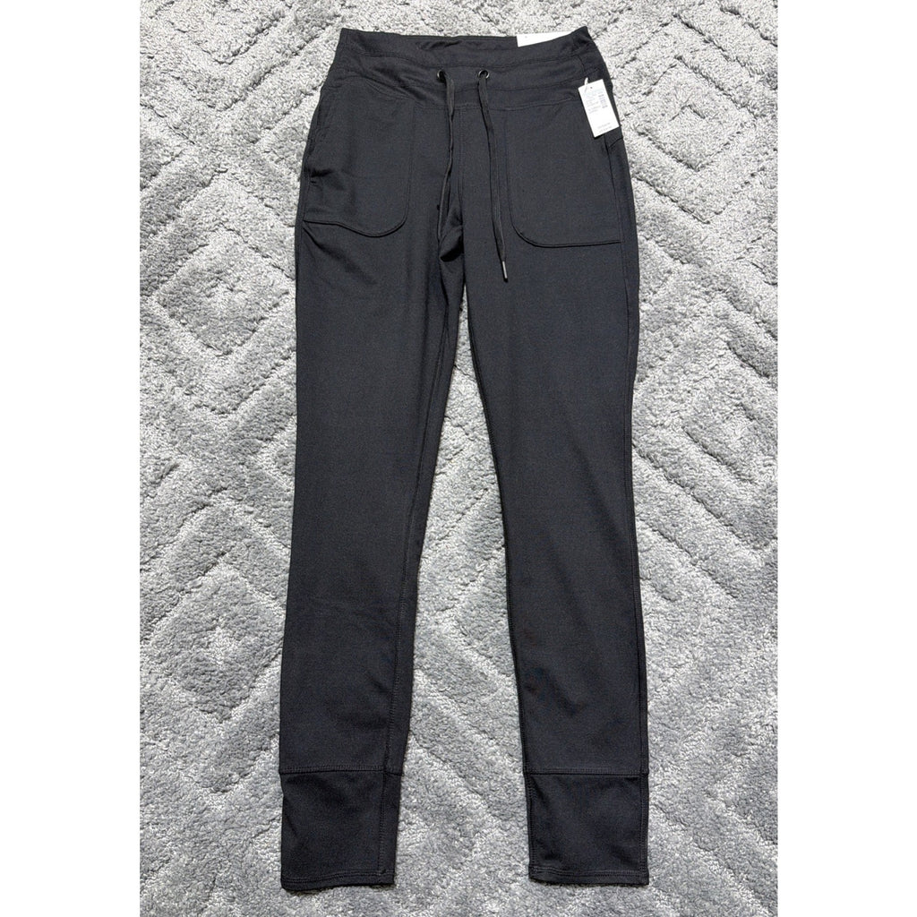 Maurices Drawstring Leggings Pockets Womens XS Long High Rise Fleece Lined 28”