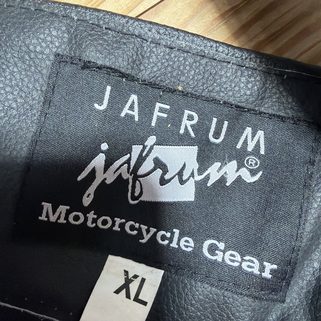 Jafrum Leather Motorcycle Chaps Mens XL Biker Gear Adjustable Waist Lined NWT