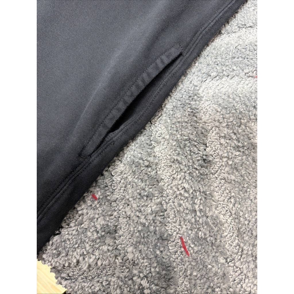 J Crew Heritage Sweatshirt Womens Small Black 1/2 Zip Terry Tunic Pockets