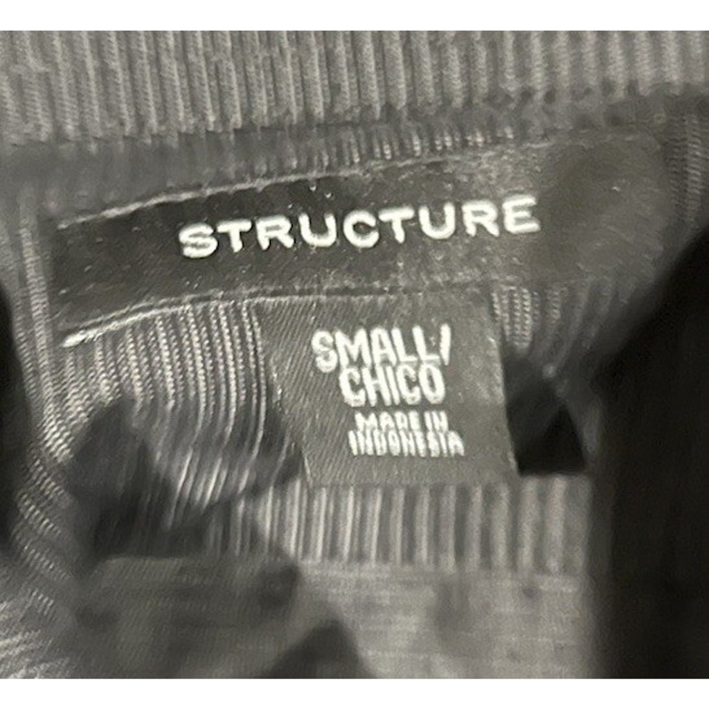 Y2K Structure Men’s Texture Cargo Shirt Black Onyx Size Small NWT