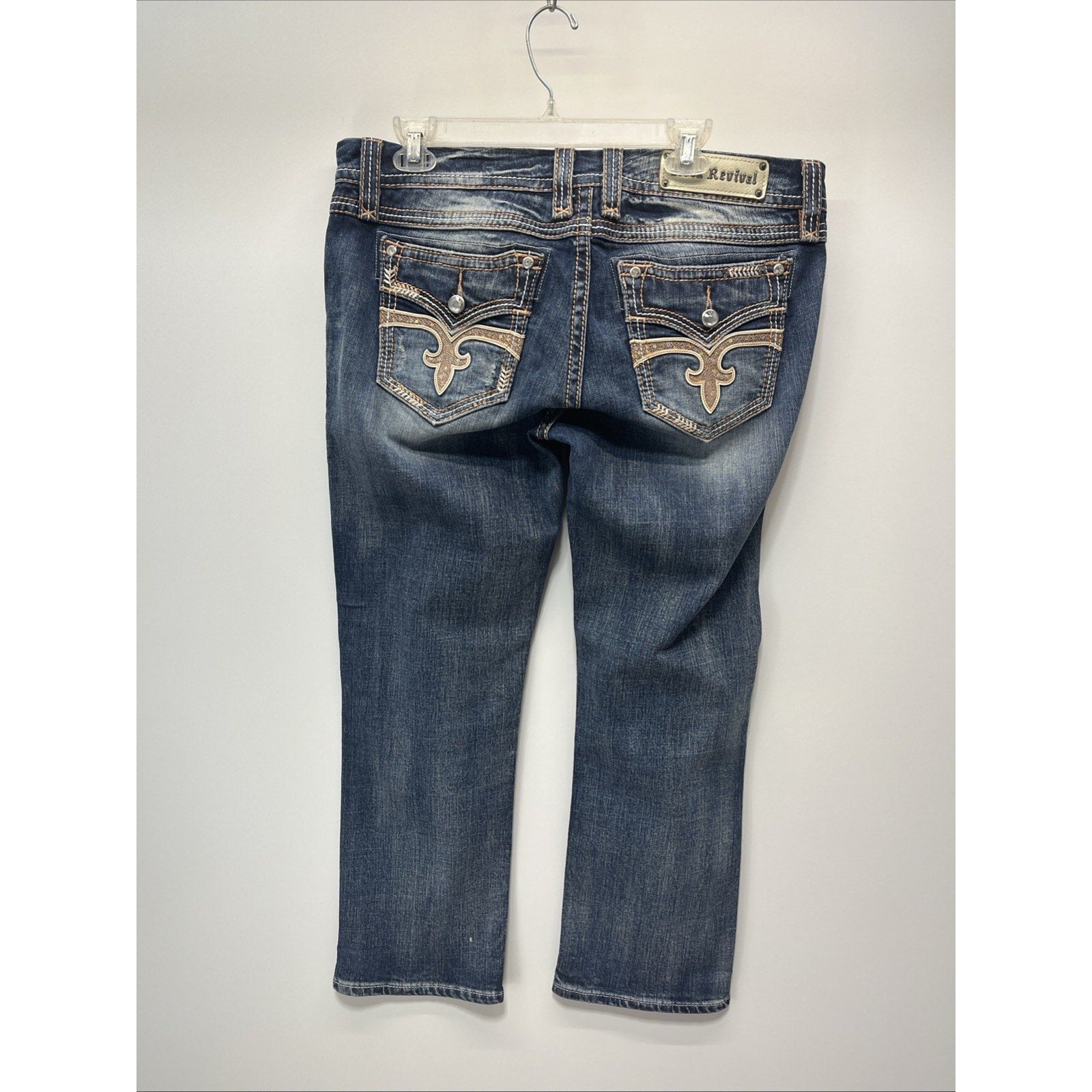 Rock Revival Ligeia Easy Crop Denim Jeans Size 32