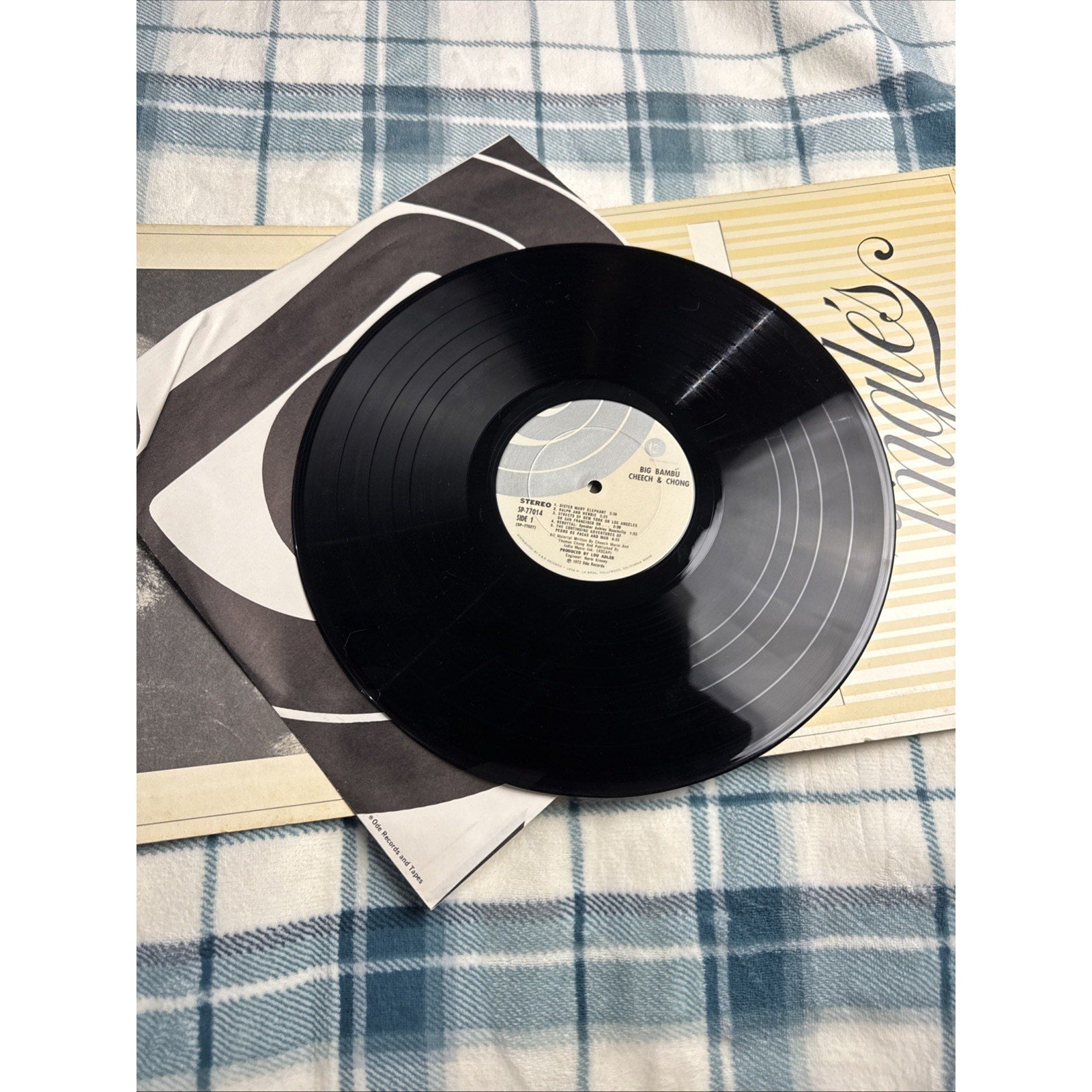 Vintage Vinyl LP Cheech & Chong Big Bambu 1972 Missing Rolling Paper Original