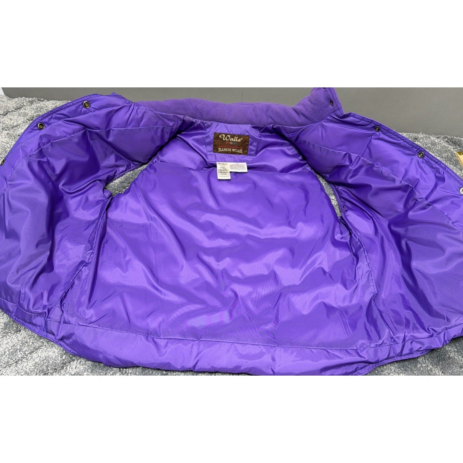 Walls Ranch Wear Outerwear Winter Vest Insulated Purple Puffer Jacket Sz Small S