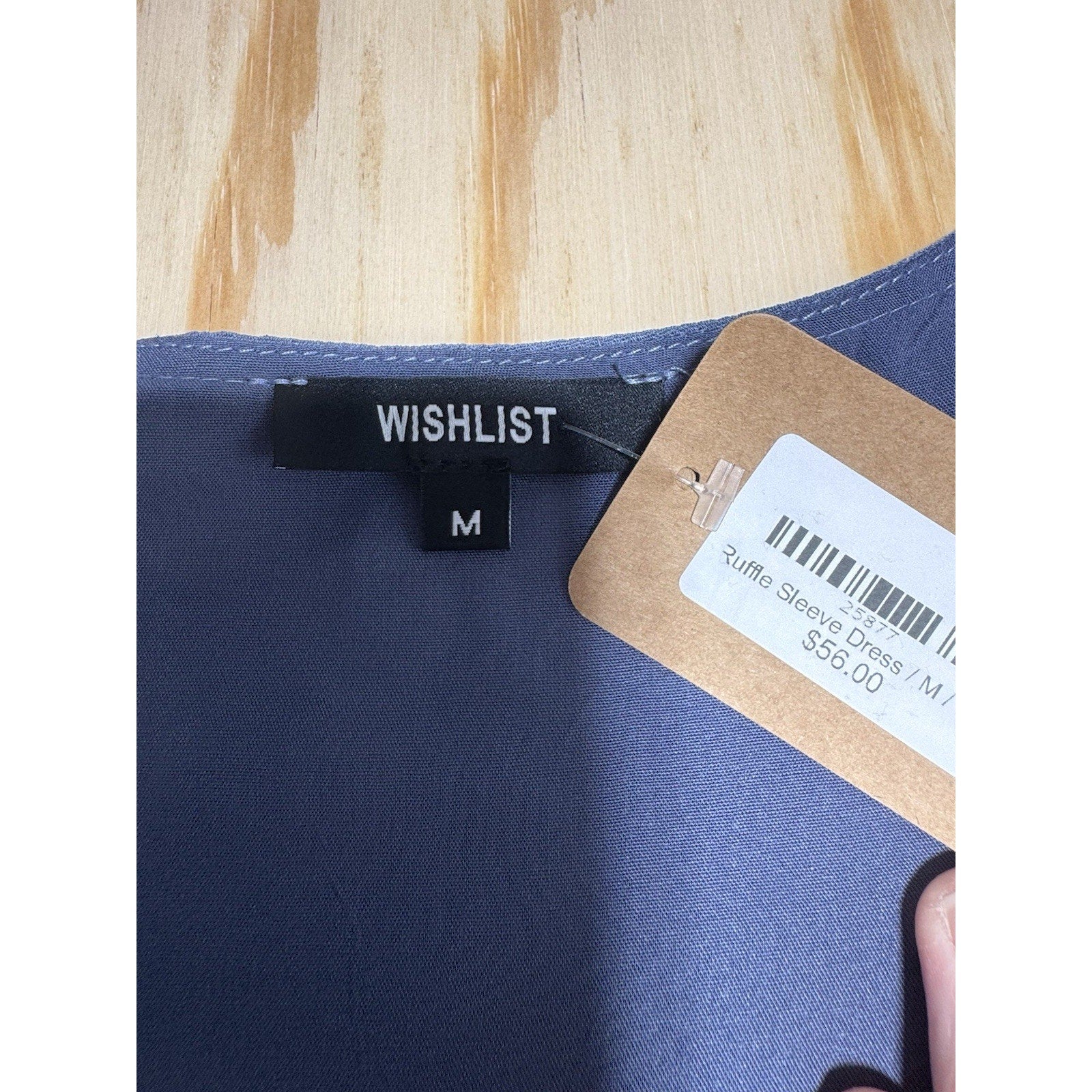 Wishlist BY ANTHROPOLOGIE RUFFLED TIERED Blue Midi Dress New Women’s Size M