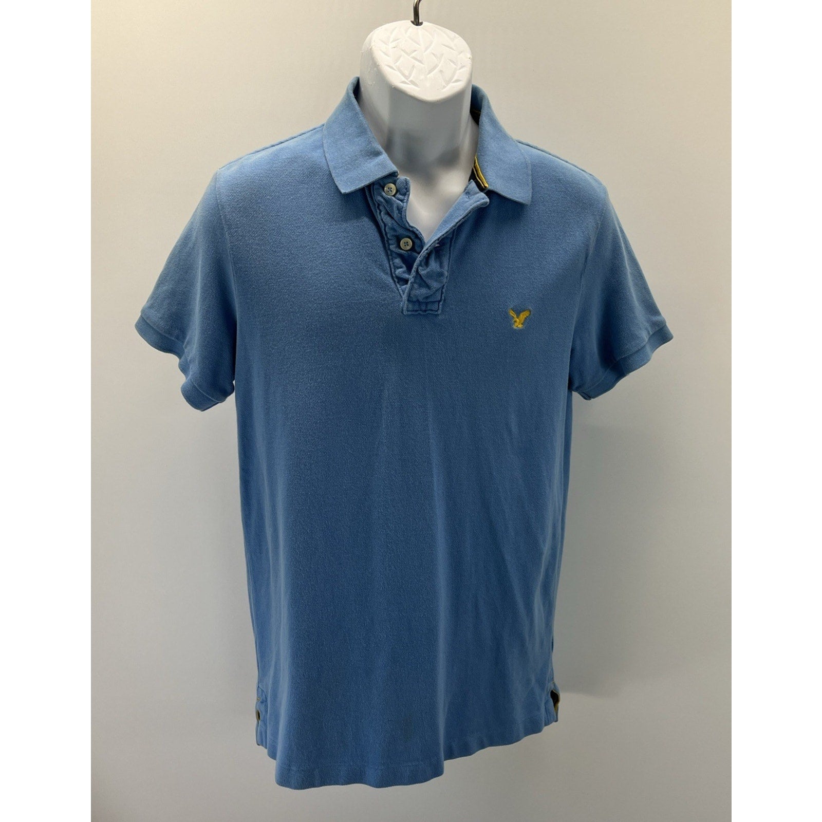 Vintage Fit American Eagle Outfitters Men's Polo Shirt Size M Blue