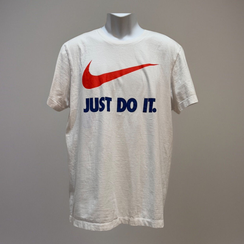 Nike Men's White "Just Dot It" Retro Short Sleeve Crew Neck Tee Size Medium