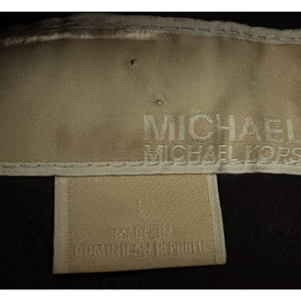 $250 Michael Kors Wool Cape Coat with Faux Fur Trim Hood Sz Large
