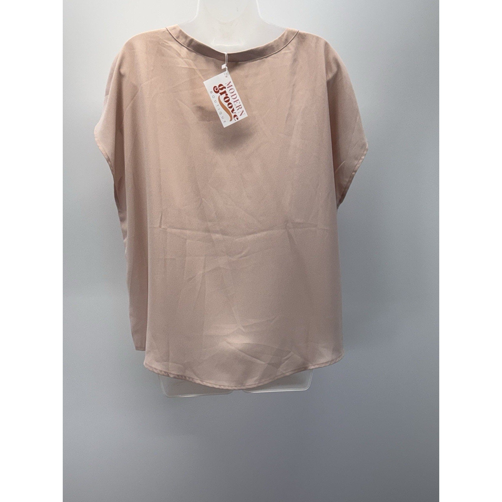 KORI Satin Polyester Blouse Rose Pink Dolman Sleeve Women’s Size Medium NWT