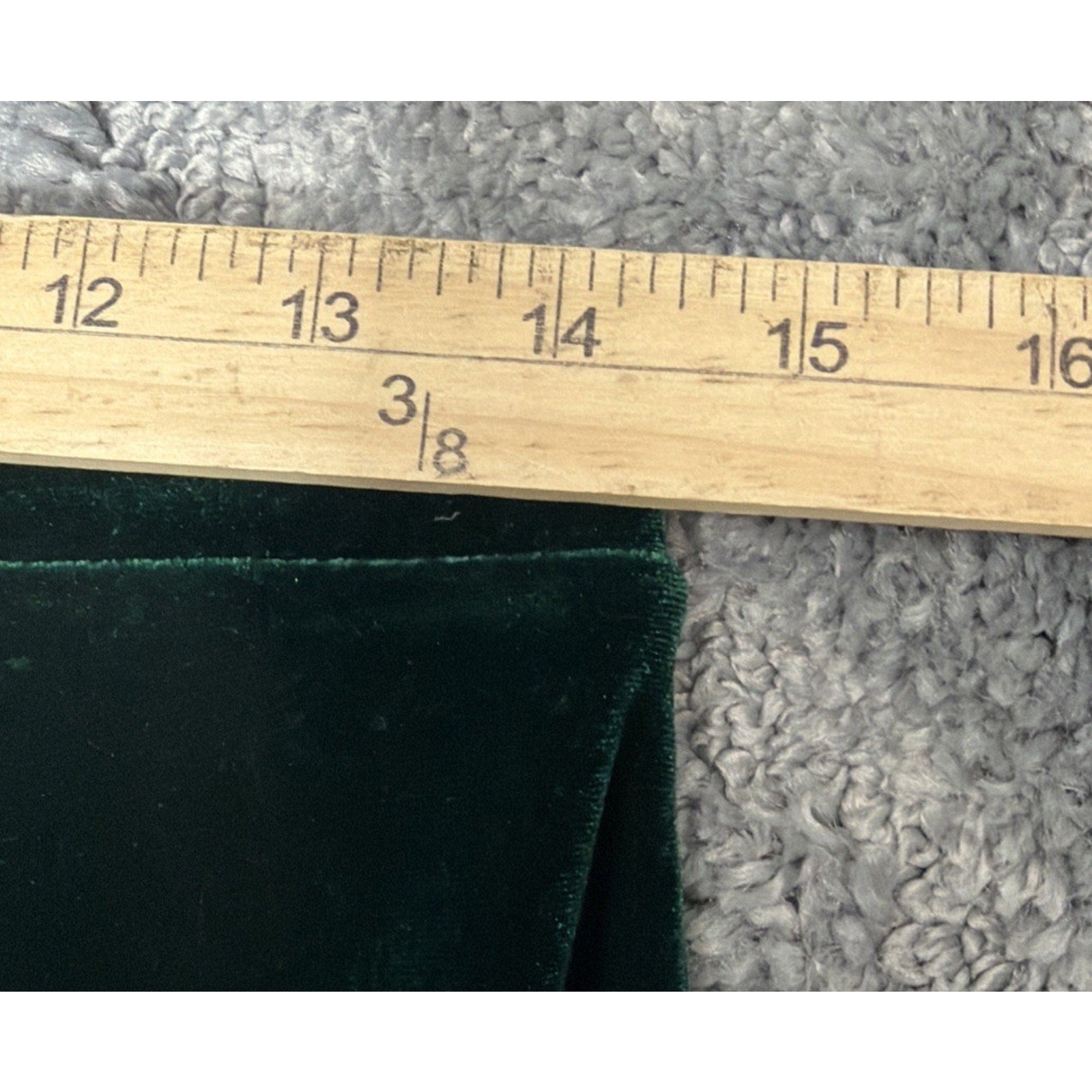 JM Collection Velour Pants Size M Comfy Long Green Wide Leg Velvet Slacks