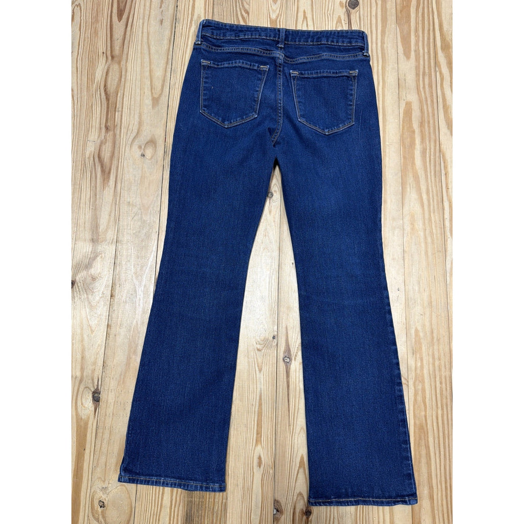 Old Navy Mid-Rise WOW Bootcut Jeans Size 6 Short Dark Wash Stretch 28x27