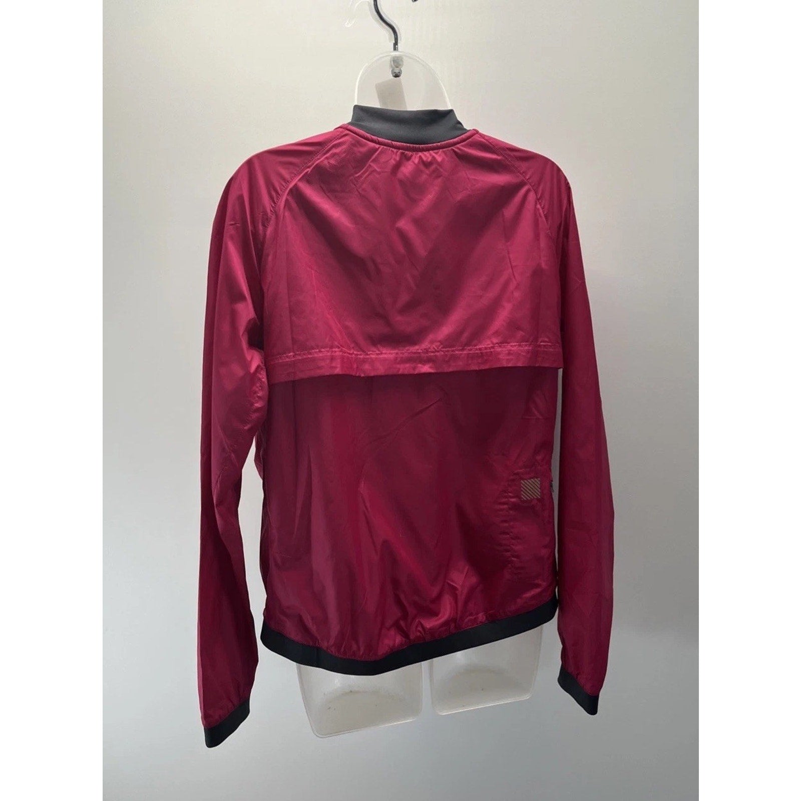 Nike Dri-FIT Womens L Pink Running Jacket Full Zip Reflective Lightweight 520336