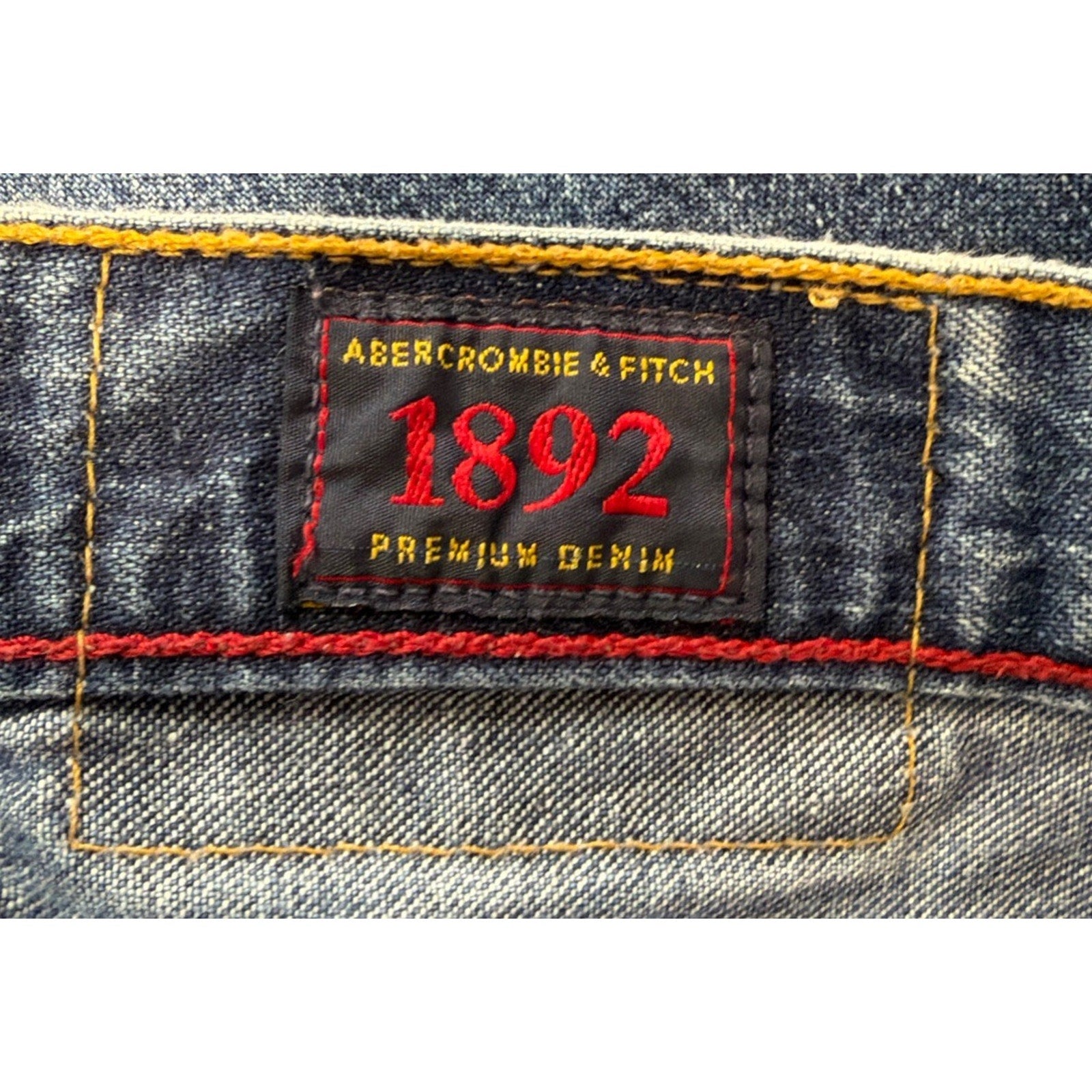 Vintage Abercrombie & Fitch Jeans Mens 32 Button Fly Wide Leg Baggy Y2K Made USA