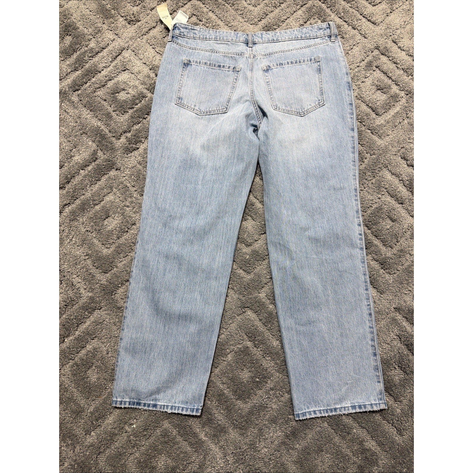 Hollister Womens Low Rise Loose Straight Leg Denim Jeans Size 16R 40x31