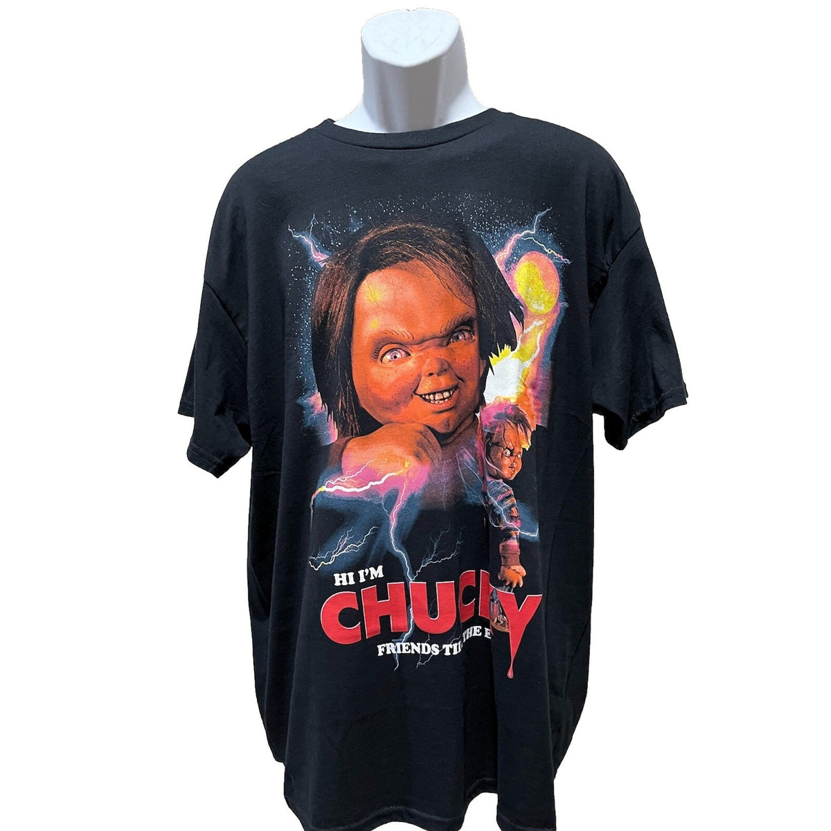 NWT Chucky Friends Till The End Graphic T Shirt Black Size XL Child's Play