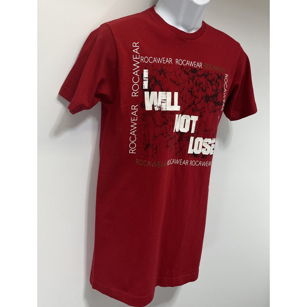 Rocawear Men's "I WILL NOT LOSE" Graphic T Shirt Size Medium