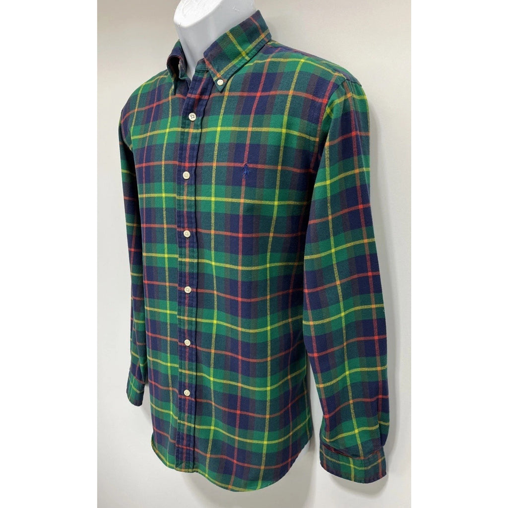Ralph Lauren Classic Fit Performance Flannel Shirt Long Sleeve Button Down Sz M
