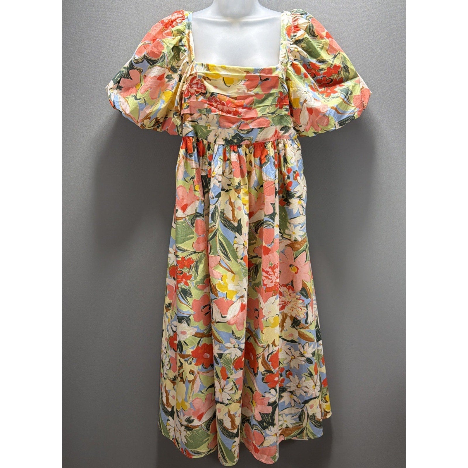 Nobody's Child Nova Mykonos Bloom Midi Dress NWT Size 10 New Organic Cotton