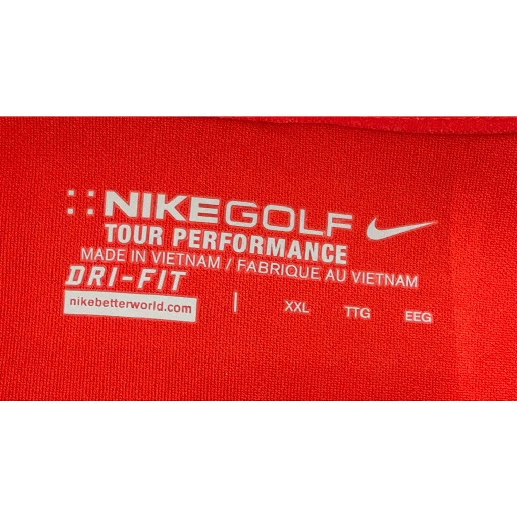 NIKE GOLF Tour Performance DriFit Longsleeve Polo Shirt Mens XXL Red 508332-826