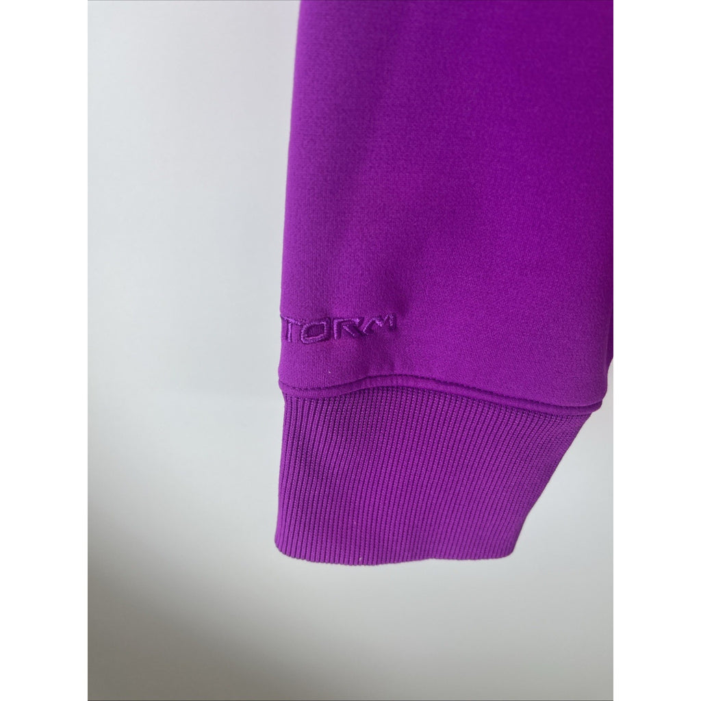 Under Armour Storm Cold Gear Womens Large Semi-Fitted Purple Pullover Hoodie