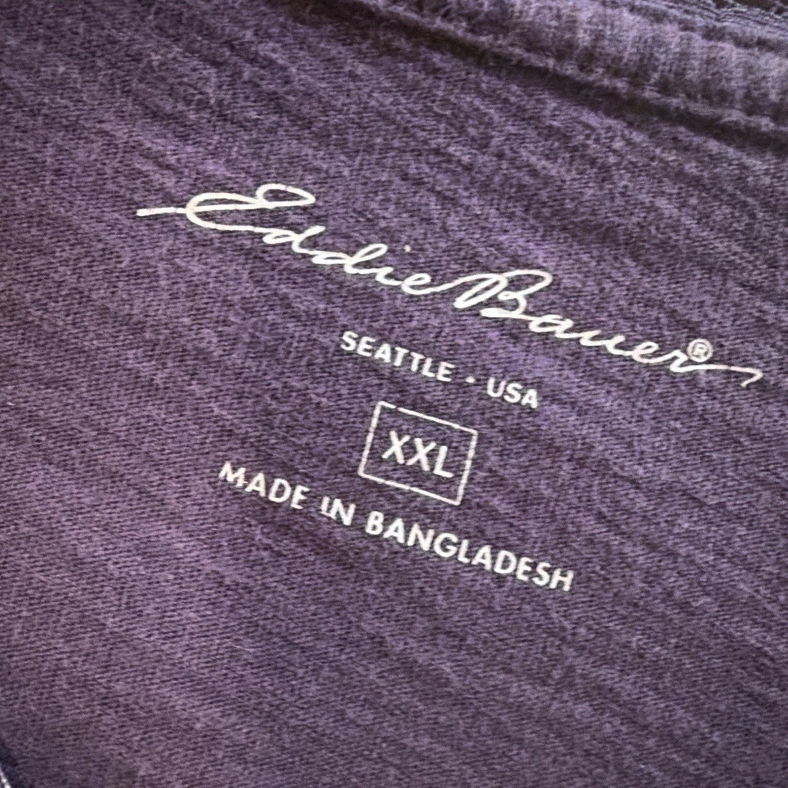 Eddie Bauer 2XL Womens Purple Vneck Lace Trim Blouse