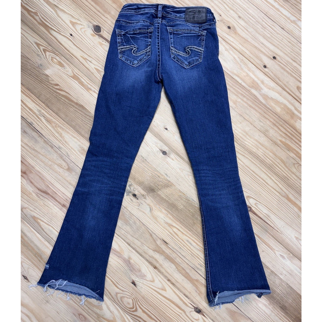 Silver Jeans Womens 25x29 Blue Denim Tuesday Slim Bootcut Western Stretch Alter