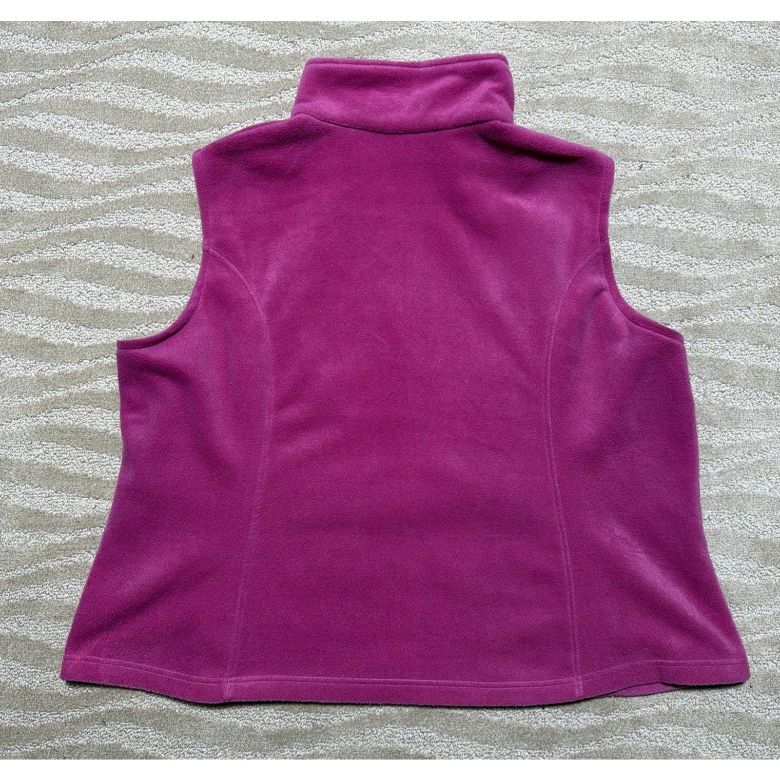 Columbia Vest Women Plus Sz 3X Pink Fleece Full Zip Sweater Jacket Layer Ladies
