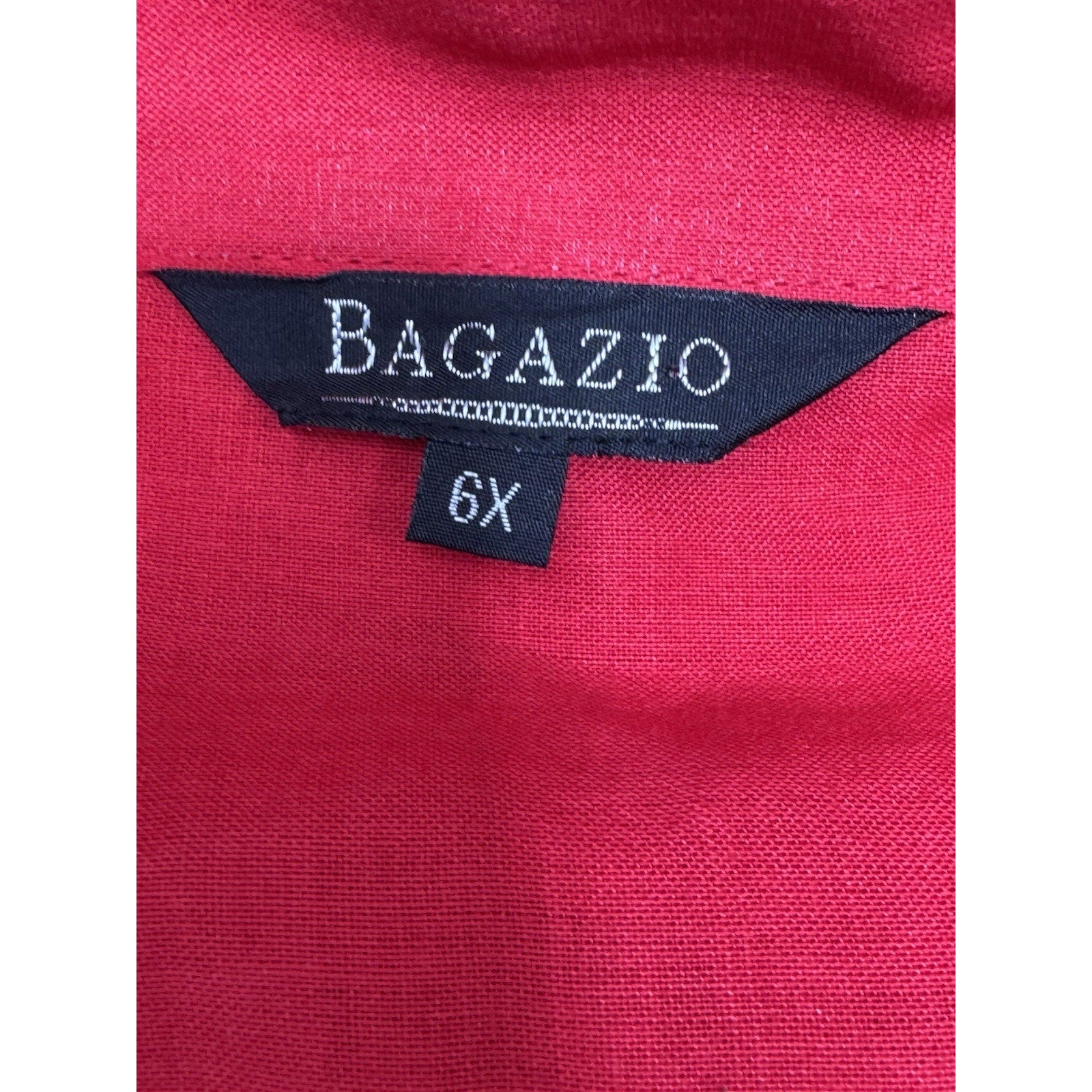 Bagazio 2pc Short Sleeve Red Walking Suit Cotton Ramie Men’s Size 6X