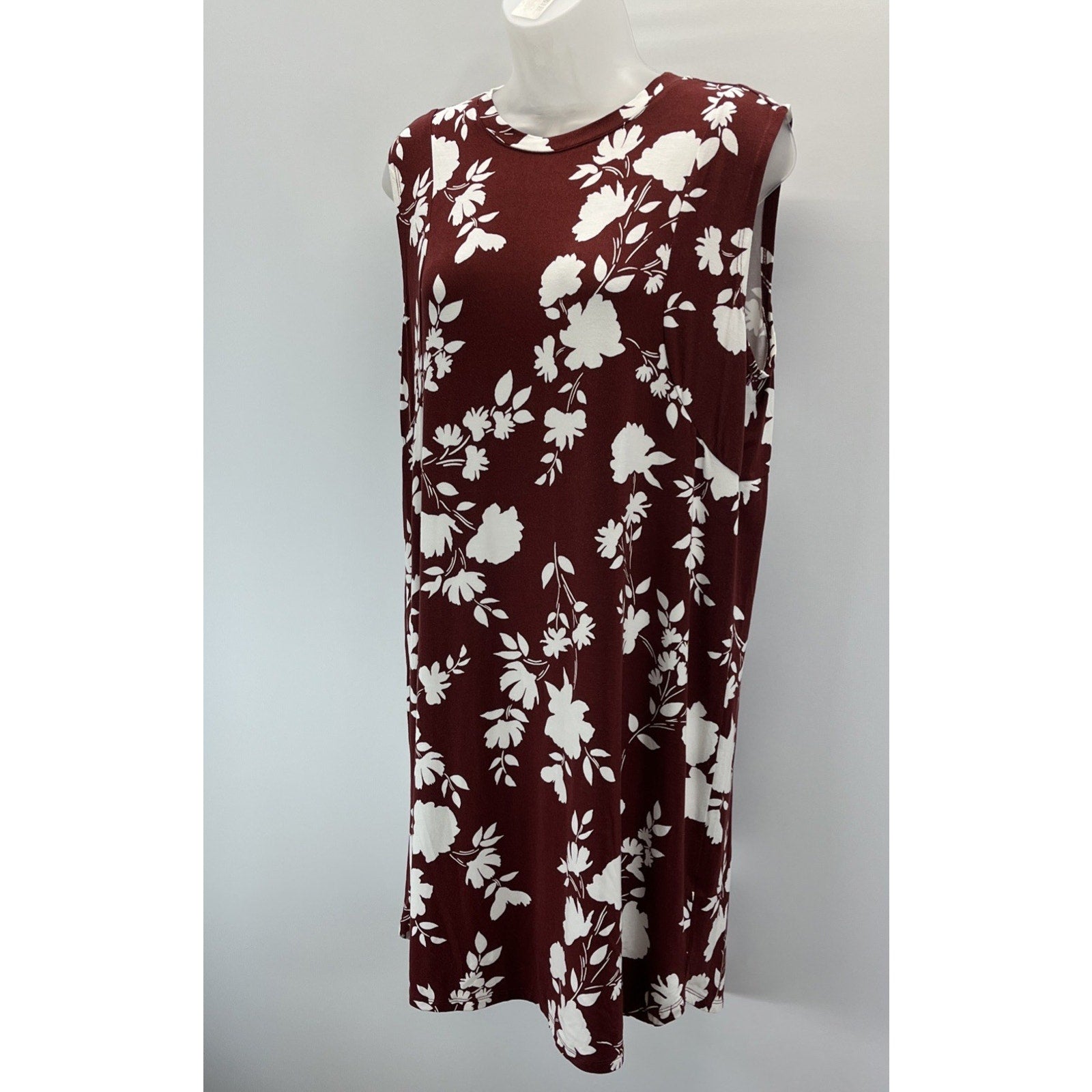 Maurices Sheath Dress Women M Floral White Sleeveless NEW With Tags