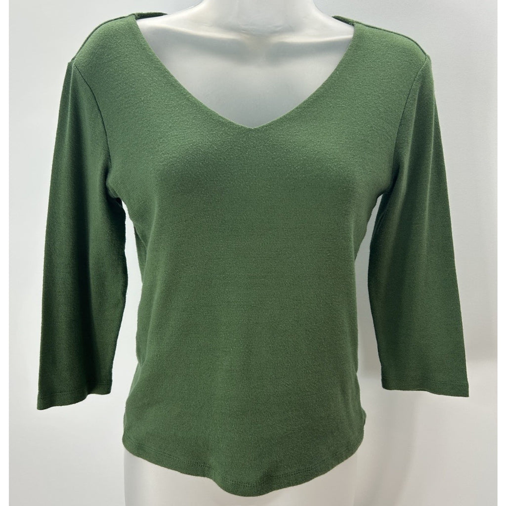 Dressbarn Green Womens Size Small Office Casual Top.