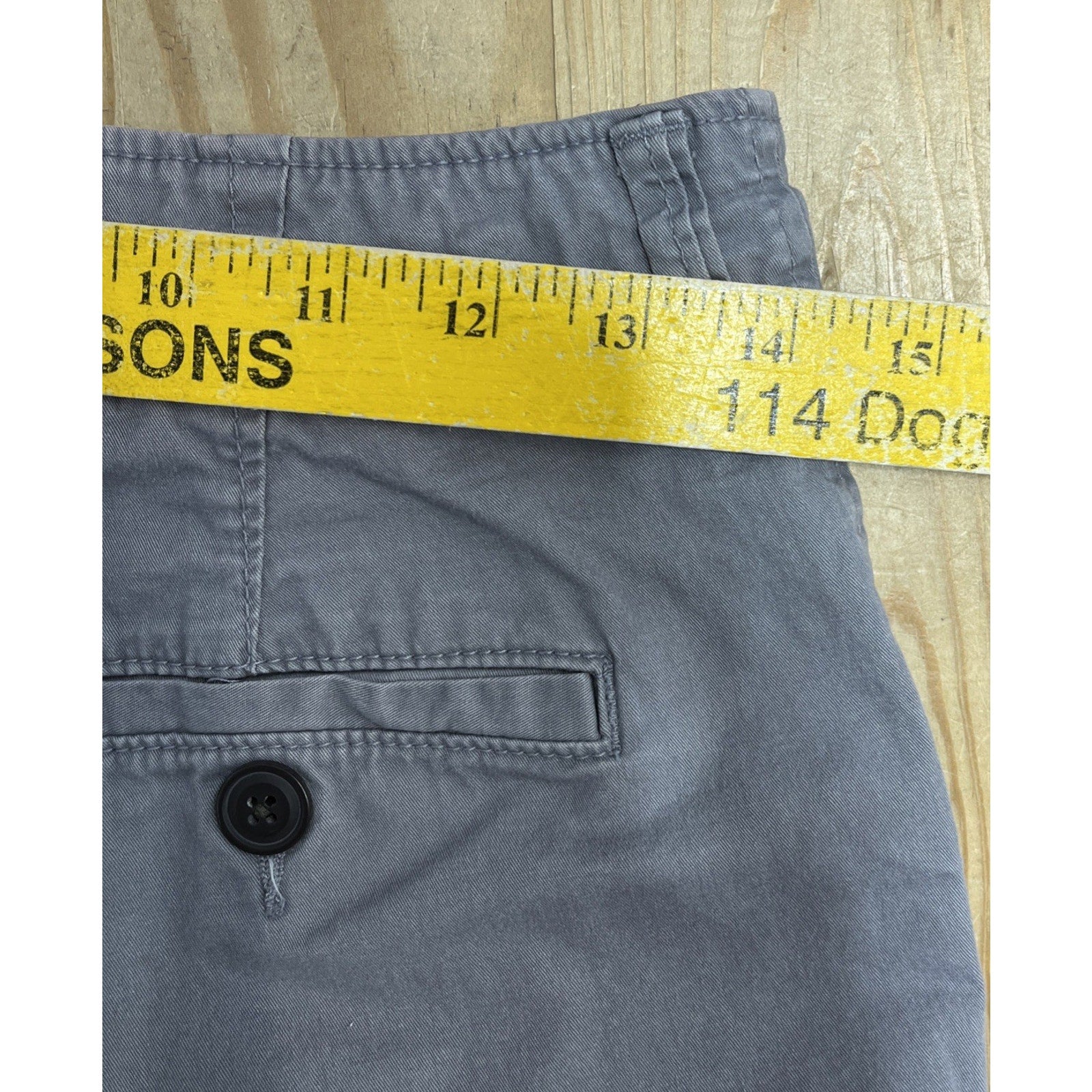 Aeropostale Mens Chino Shorts Gray Size 28 Cotton Blend Slash Pockets