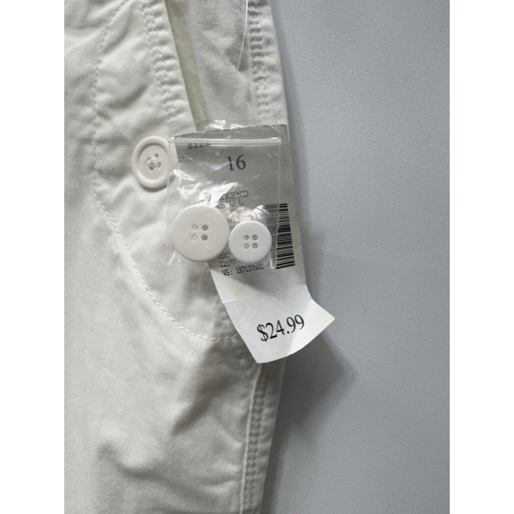 Fashion Bug Weekend Casual White Pants Women’s Size 16 Average NWT