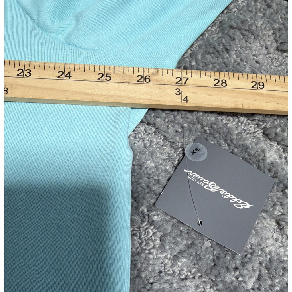 Eddie Bauer Women’s Favorite Henley Top Plus 3X Light Blue Long Sleeve Shirt NEW