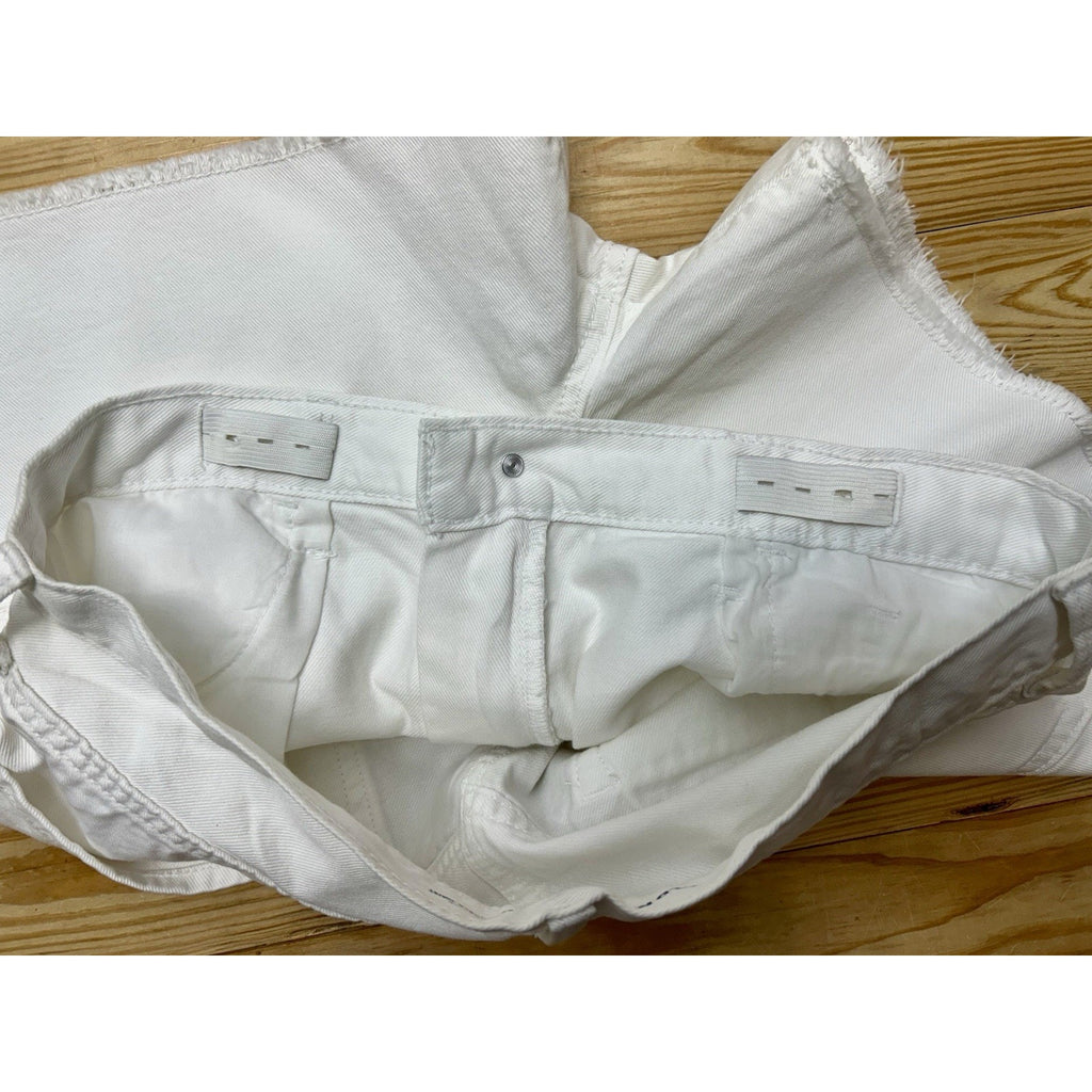 Old Navy White High-Rise Slouchy Straight Cut-Off Jean Shorts Women's Size20.