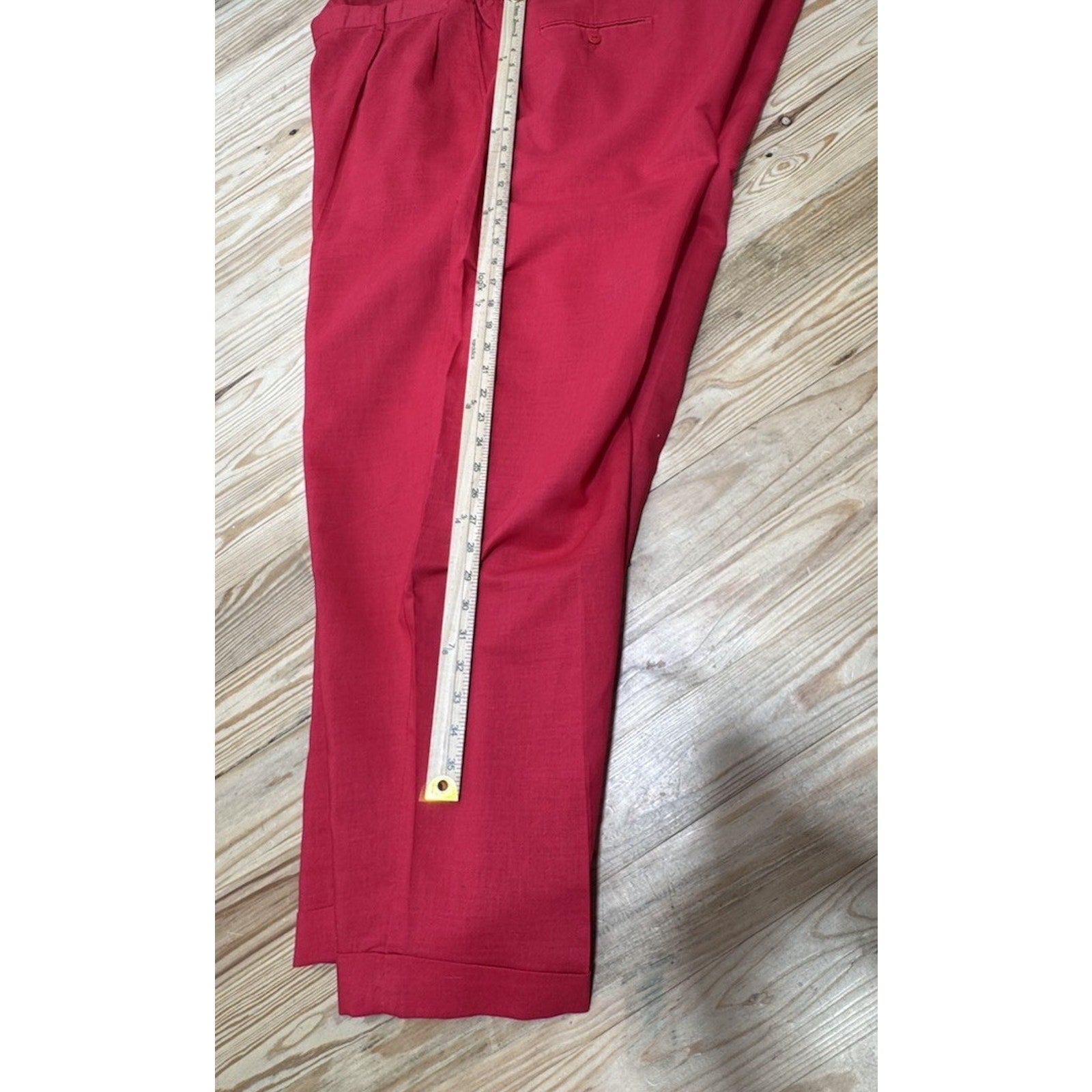 Bagazio 2pc Short Sleeve Red Walking Suit Cotton Ramie Men’s Size 6X