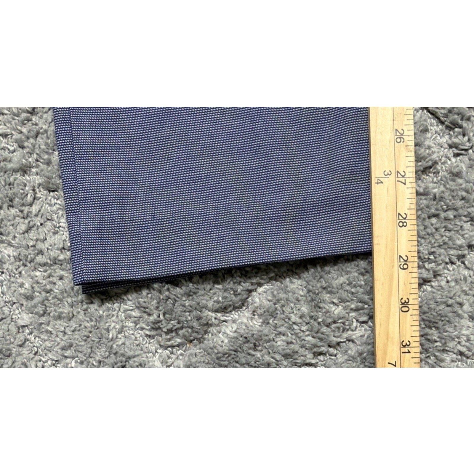 Bonobos Dress Pants Wednesday Blue Micro stripe Slim Straight Size 36x28.5 Hem