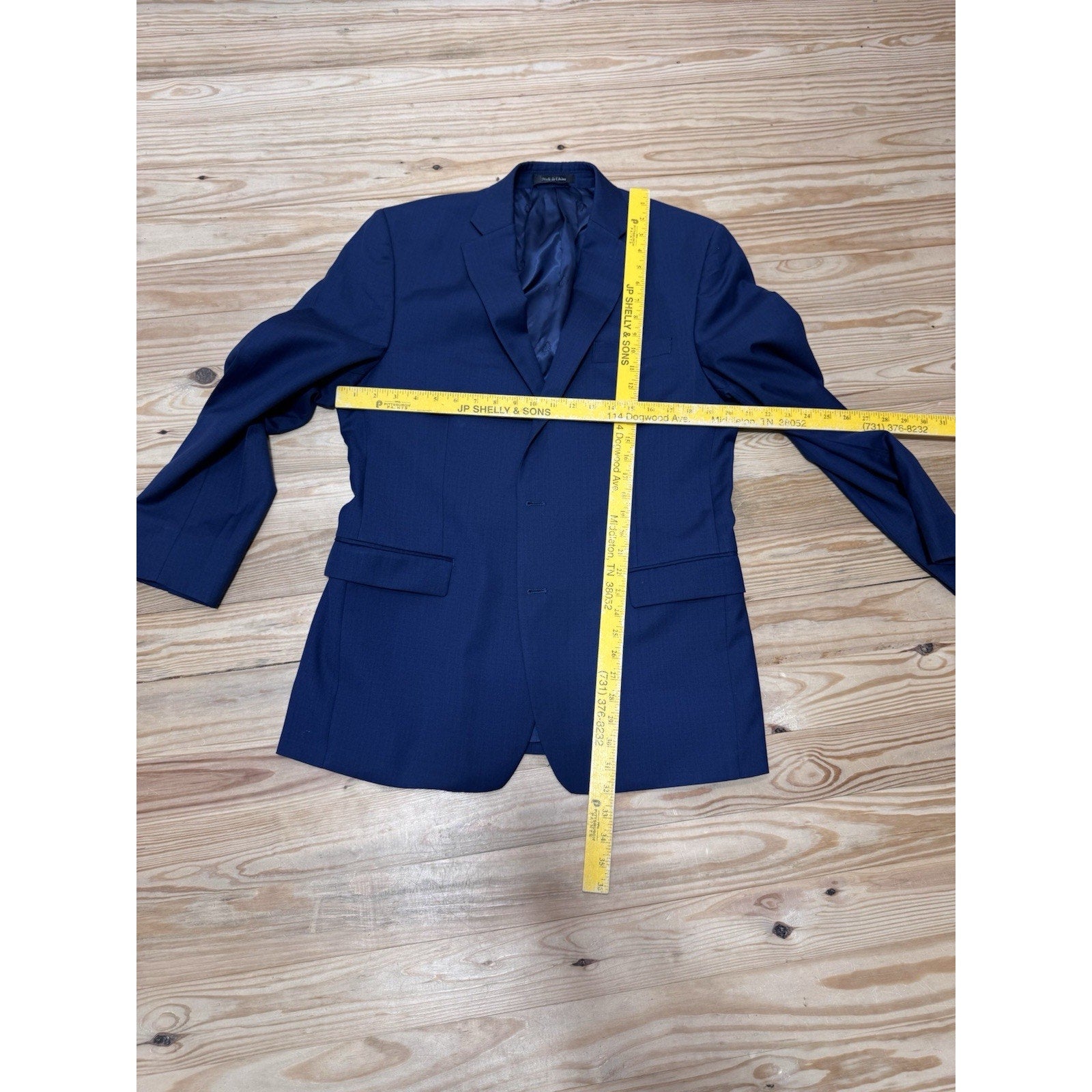 Ralph Lauren Blazer Jacket Navy Blue Men’s 42L The Iconic Wool Blend Suit Coat