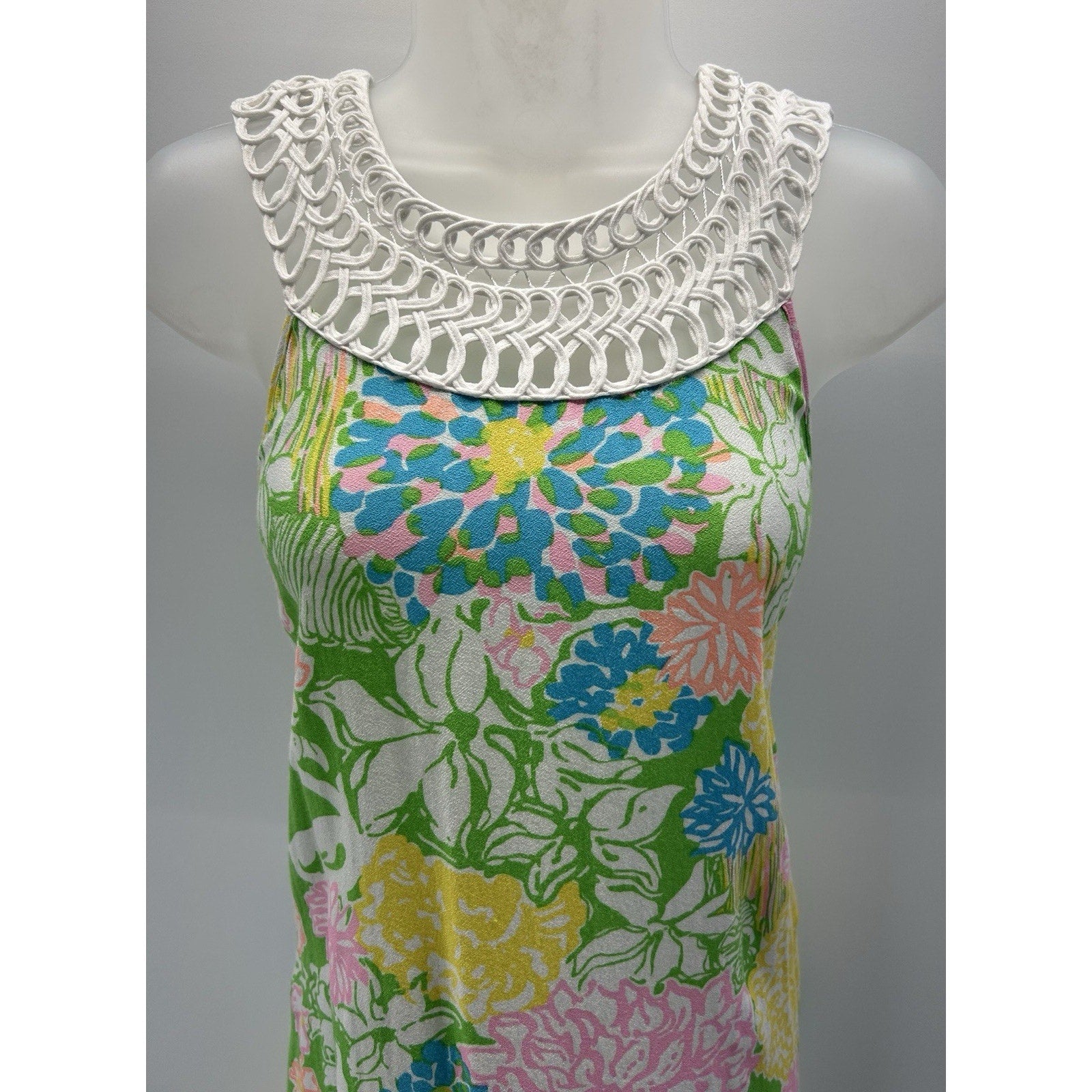 Lilly Pulitzer Hibiscus Stroll Jillie Swing Dress Floral Size Small.