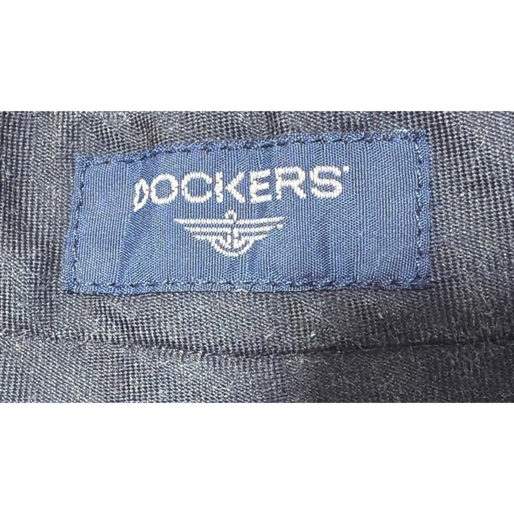 Dockers Premium Mens Dark Gray Flat Front Classic Fit 36x34 Pima Dress Pants