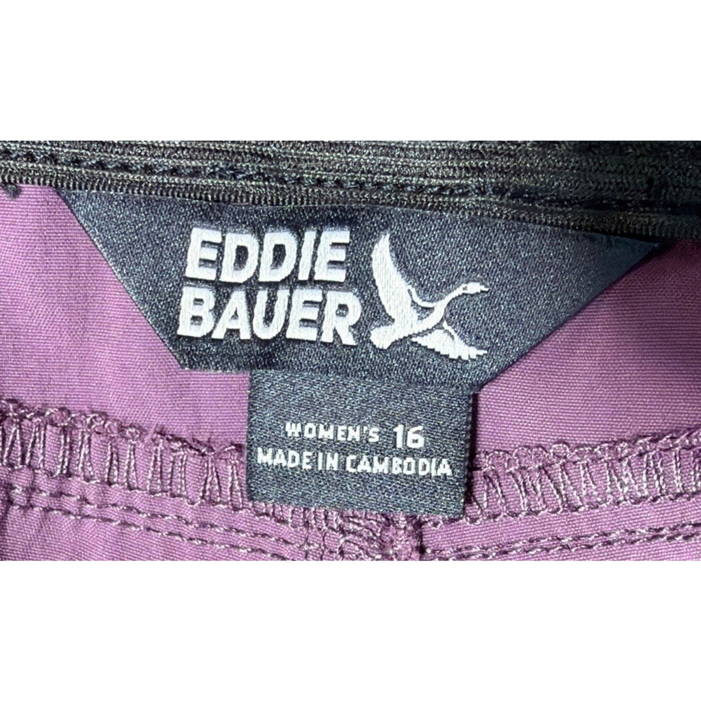 Eddie Bauer Shorts Women’s 16 Hiker Nylon Spandex Performance Stretch Purple New