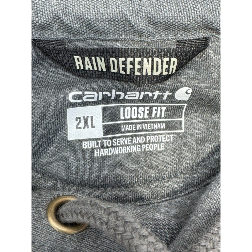 Carhartt Dark Gray Rain Defender Loose Fit Hooded Sweatshirt Men’s Size 2XL NWT