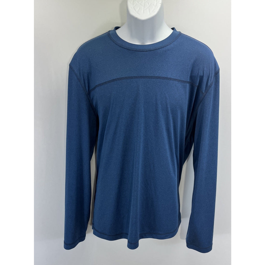 Gh Bass And Co Long Sleeve Moisture Wiking Crew Neck Blue Size XL