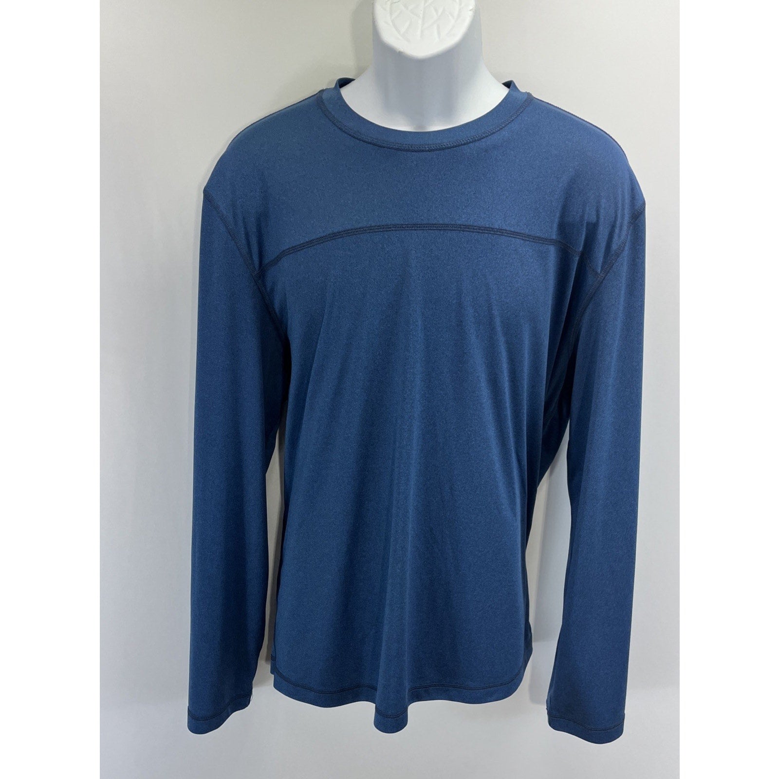 Gh Bass And Co Long Sleeve Moisture Wiking Crew Neck Blue Size XL