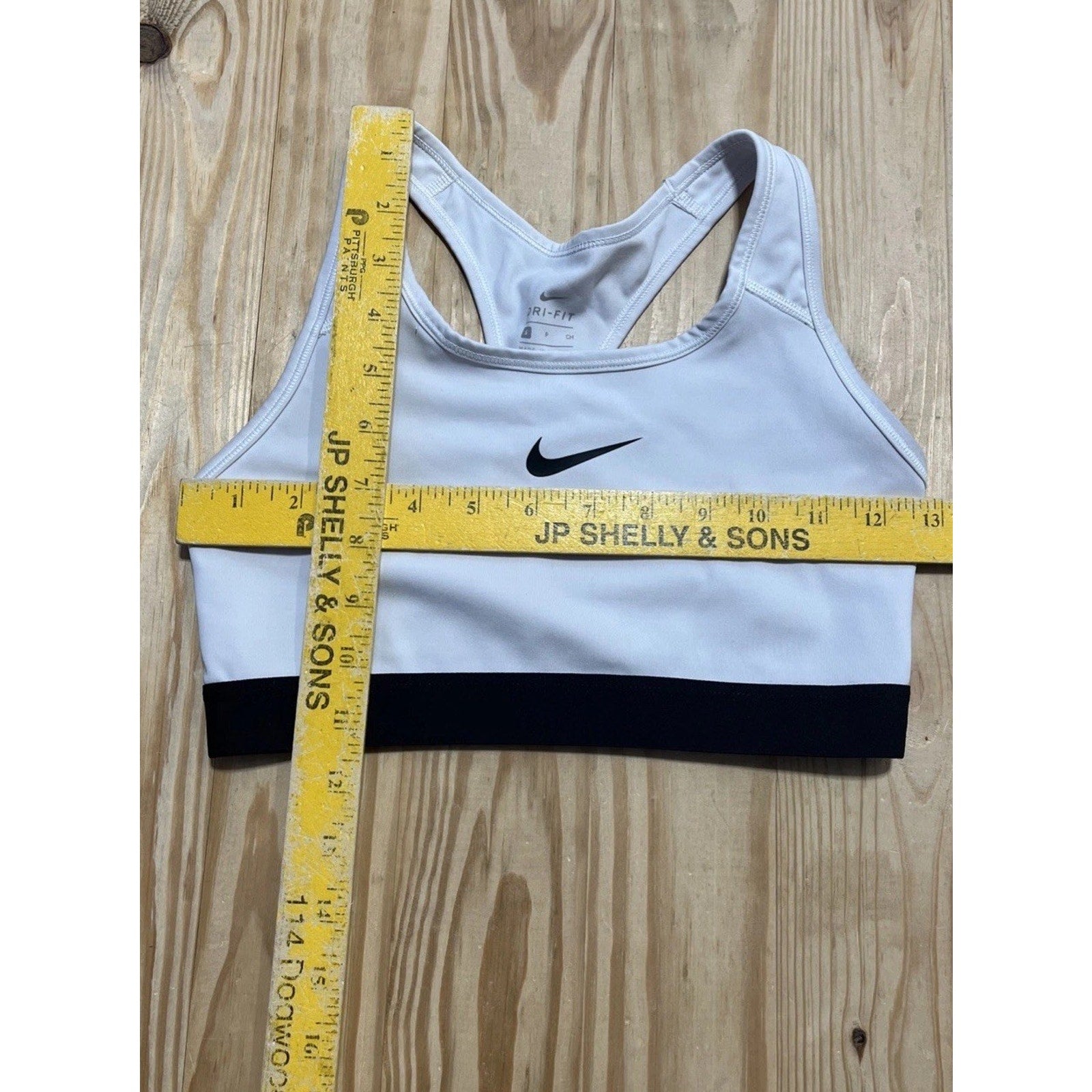 Nike Pro Hypercool Sports Bra Womens S Small White Cross Back Stretch Crop Top